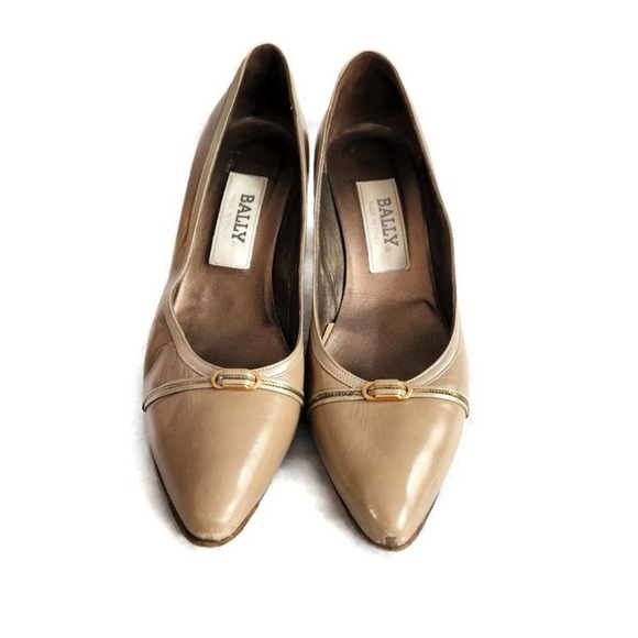 Bally Women's Leather Tan Low Heel Pumps - Picture 3 of 7